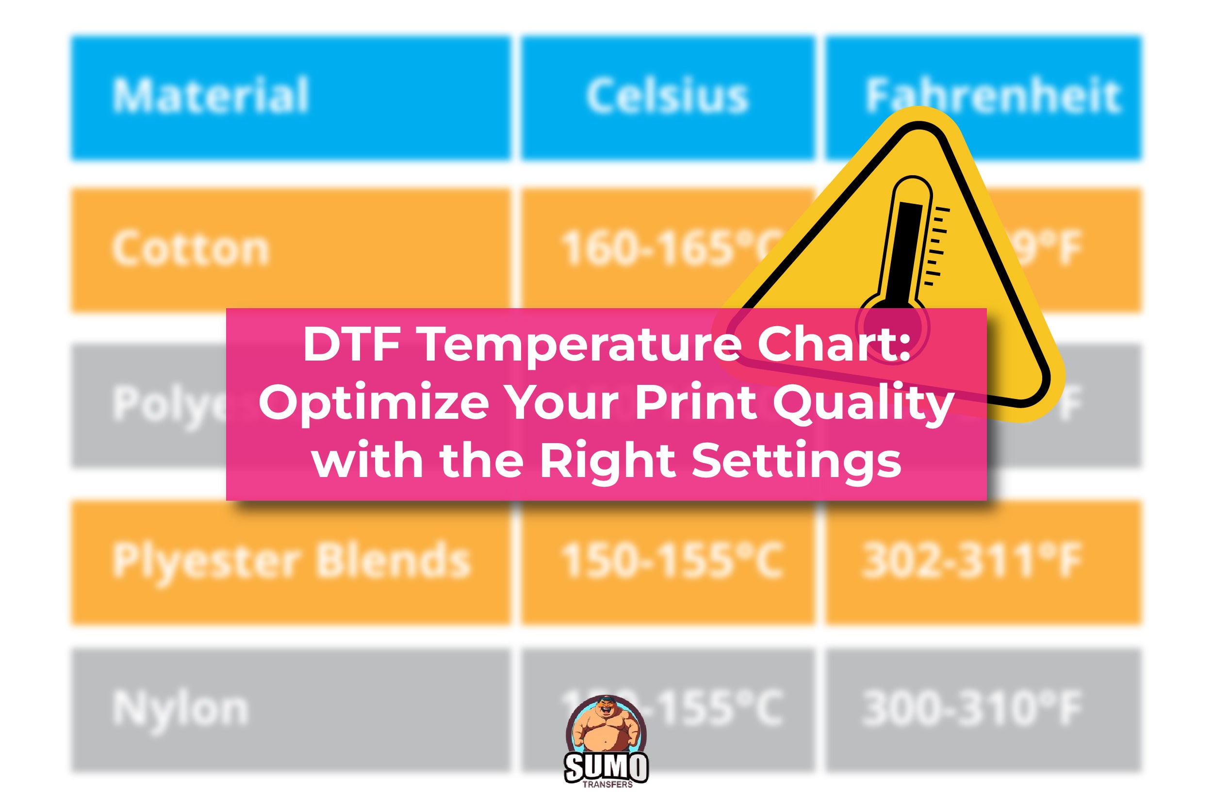 DTF Temperature Chart Optimize Your Print Quality with the Right Sett