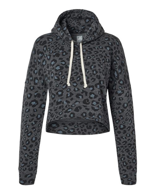 J. America 8853 Women's Crop Hooded Sweatshirt