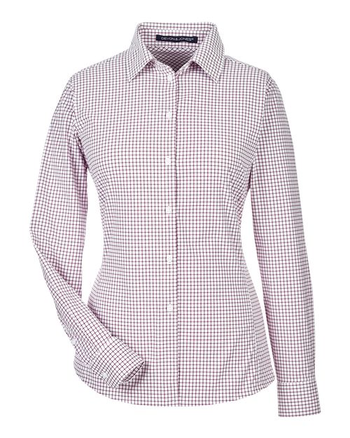 Devon & Jones DG540W Women's CrownLux Performance® Micro Windowpane Woven Dress Shirt