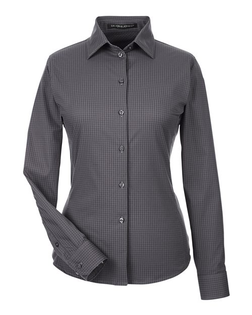 Devon & Jones DG535W Women's CrownLux Performance® Tonal Mini Check Woven Dress Shirt