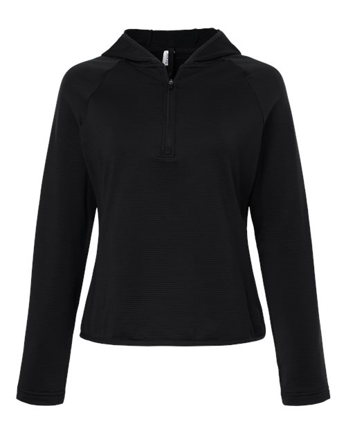 Team 365 TT200W Women's Qualify Quarter-Zip Hooded Pullover