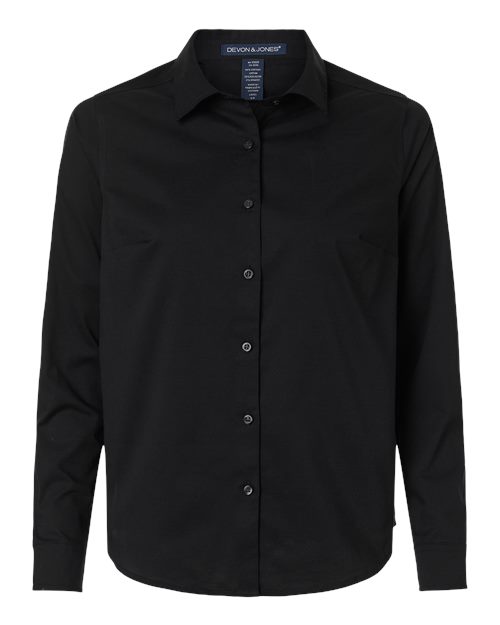 Devon & Jones DG505W Women's CrownLux Performance® Spencer Poplin Dress Shirt