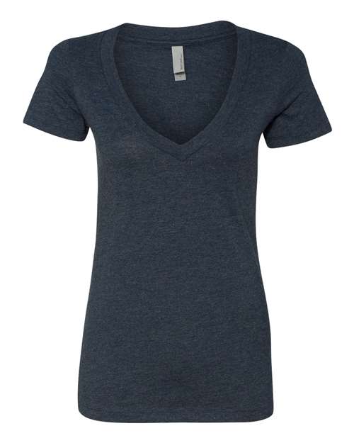 Next Level 6640 Women’s CVC Deep V-Neck Tee