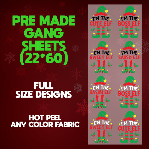 Christmas Eve Crew   Shirt, 22X60 Gang Sheet Designs