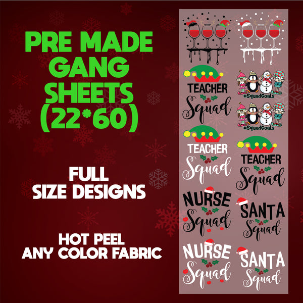 Jingle All The Way Print Ready  22X60 Gang Sheet Designs