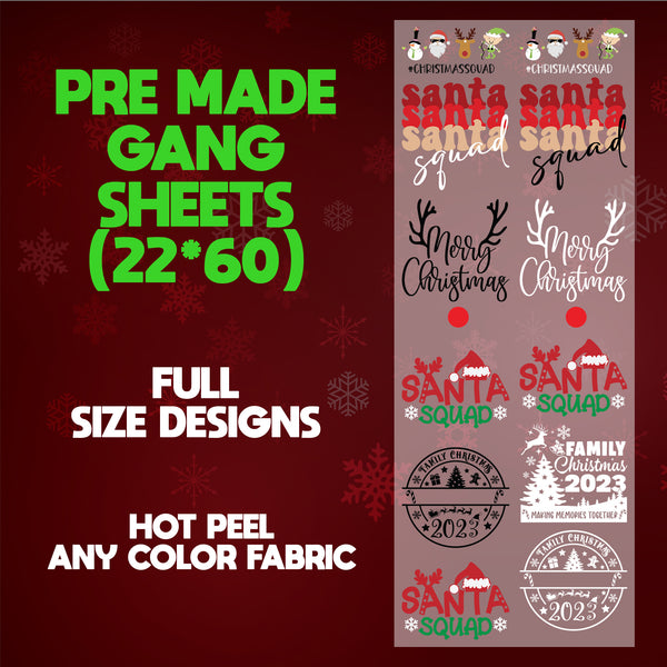 Disney Christmas Squad shirt, 22X60 Gang Sheet Designs