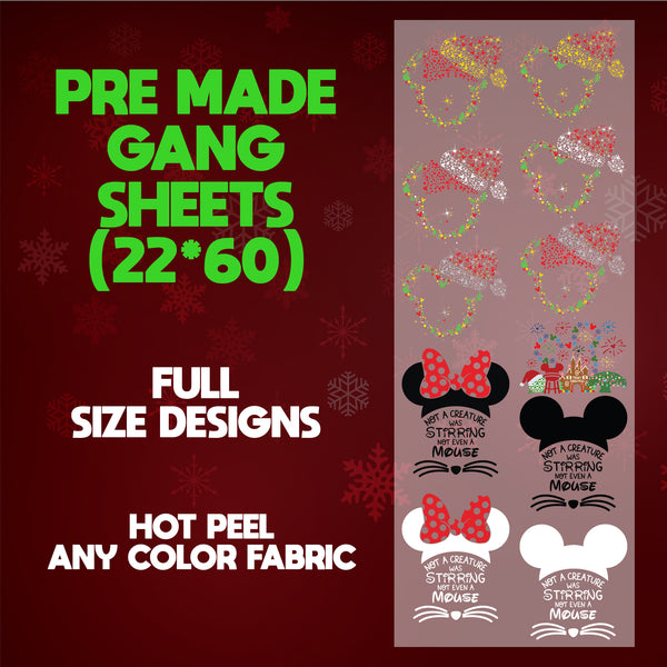 Christmas Mickey, 22X60 Gang Sheet Designs