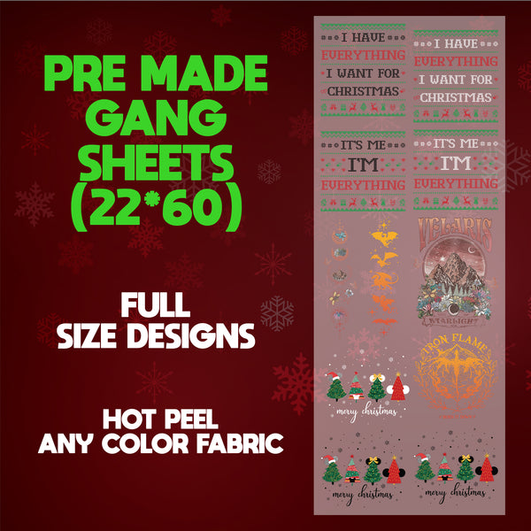 I Have Everything I Want For Christmas Shirt  Pre-made 22X60 Gang Sheet Designs