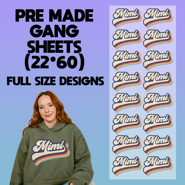 Mimi Pre-made 22X60 Gang Sheet Designs