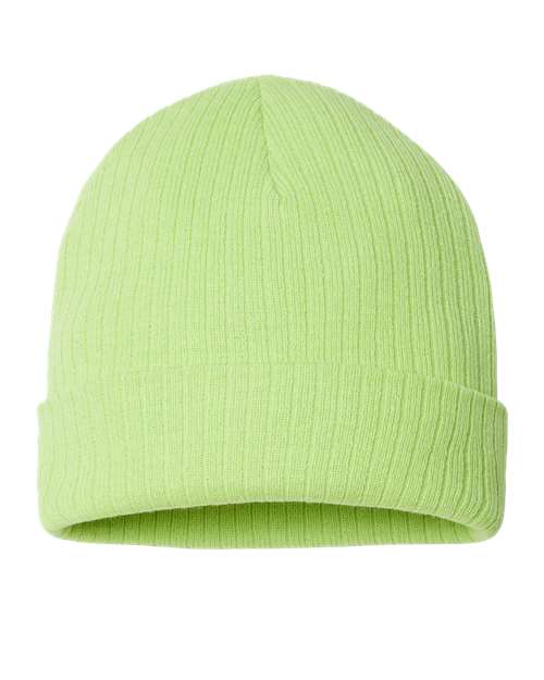 Load image into Gallery viewer, Atlantis Headwear RIO Sustainable Rib Cuffed Beanie - Acid Green
