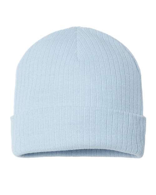 Load image into Gallery viewer, Atlantis Headwear RIO Sustainable Rib Cuffed Beanie - Light Blue
