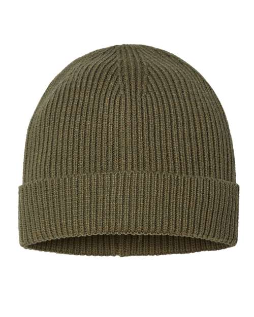 Atlantis Headwear ANDY Sustainable Fine Rib Cuffed Beanie - Olive