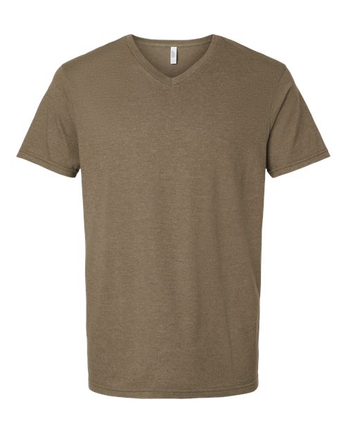 American Apparel 2006CVC Unisex CVC V-Neck Tee - Heather Army