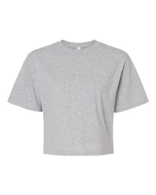 Load image into Gallery viewer, American Apparel 102 Women's Fine Jersey Mid-Length Boxy Tee - Heather Grey
