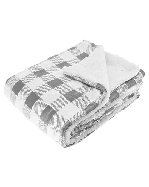 Load image into Gallery viewer, Alpine Fleece 8712 Micro Mink Sherpa Blanket - Grey Buffalo
