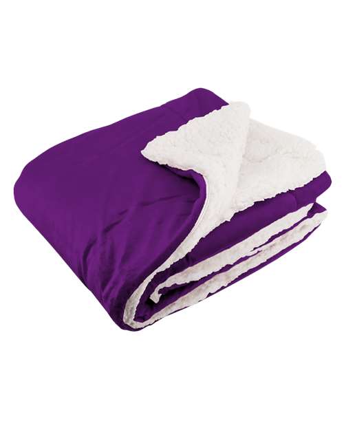 Load image into Gallery viewer, Alpine Fleece 8712 Micro Mink Sherpa Blanket - Plum
