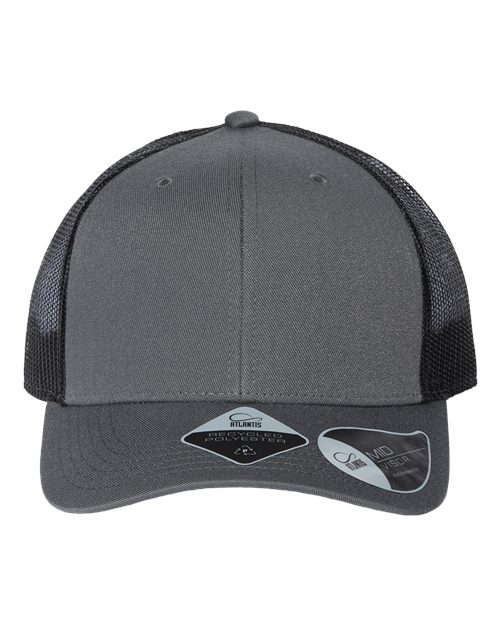 Atlantis Headwear BRYCE Sustainable Trucker Cap - Dark Grey/ Black