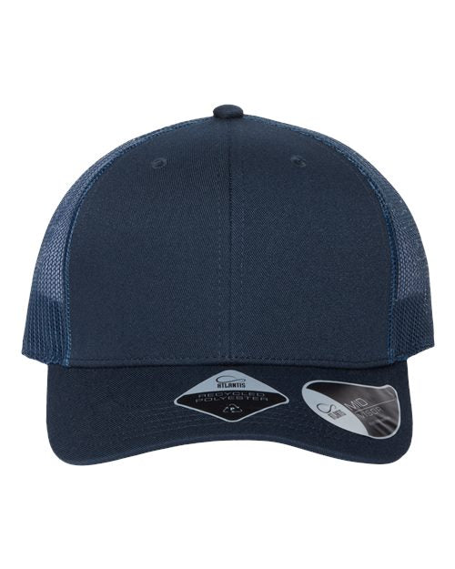Atlantis Headwear BRYCE Sustainable Trucker Cap - Navy/ Navy