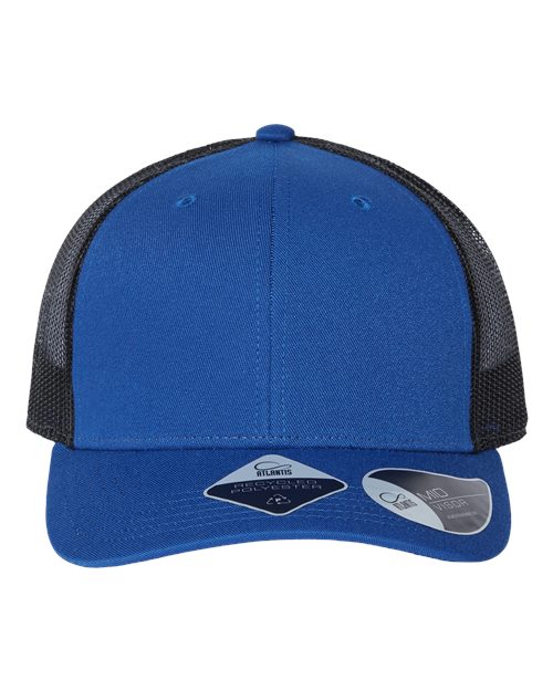 Load image into Gallery viewer, Atlantis Headwear BRYCE Sustainable Trucker Cap - Royal/ Black
