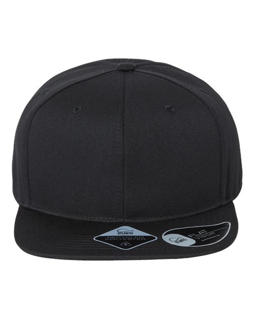 Atlantis Headwear JAMES Sustainable Flat Bill Cap - Black