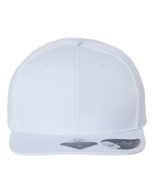 Load image into Gallery viewer, Atlantis Headwear JAMES Sustainable Flat Bill Cap - White
