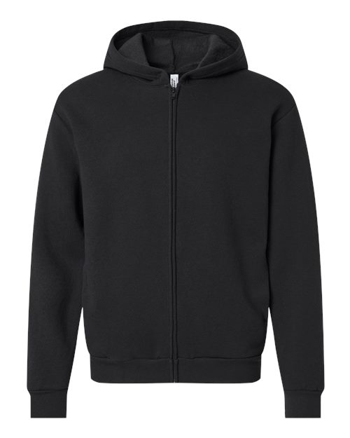 American Apparel RF497 Unisex ReFlex Fleece Full-Zip Hoodie Sweatshirt - Black