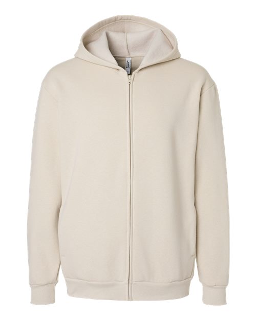 Load image into Gallery viewer, American Apparel RF497 Unisex ReFlex Fleece Full-Zip Hoodie Sweatshirt - Bone
