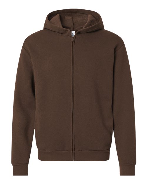 American Apparel RF497 Unisex ReFlex Fleece Full-Zip Hoodie Sweatshirt - Brown