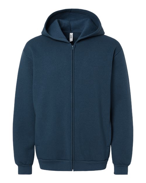 American Apparel RF497 Unisex ReFlex Fleece Full-Zip Hoodie Sweatshirt - Sea Blue