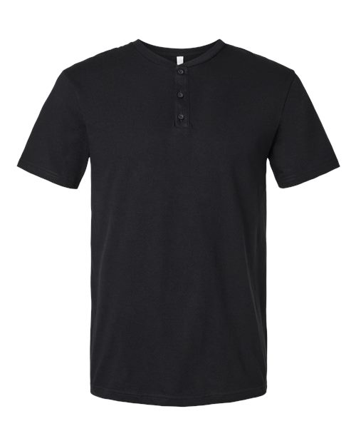American Apparel 2004CVC Unisex CVC Henley Tee - Black