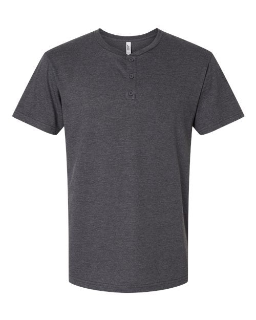 Load image into Gallery viewer, American Apparel 2004CVC Unisex CVC Henley Tee - Heather Charcoal
