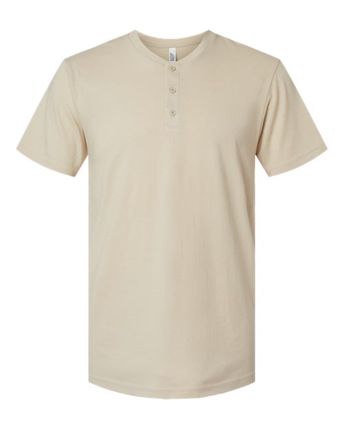 American Apparel 2004CVC Unisex CVC Henley Tee - Heather Bone