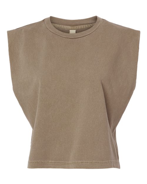 Load image into Gallery viewer, American Apparel 307GD Women's Heavyweight Cotton Garment-Dyed Muscle Tee - Faded Brown
