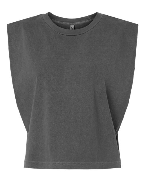 Load image into Gallery viewer, American Apparel 307GD Women's Heavyweight Cotton Garment-Dyed Muscle Tee - Faded Black
