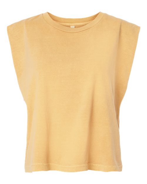 American Apparel 307GD Women's Heavyweight Cotton Garment-Dyed Muscle Tee - Faded Mustard