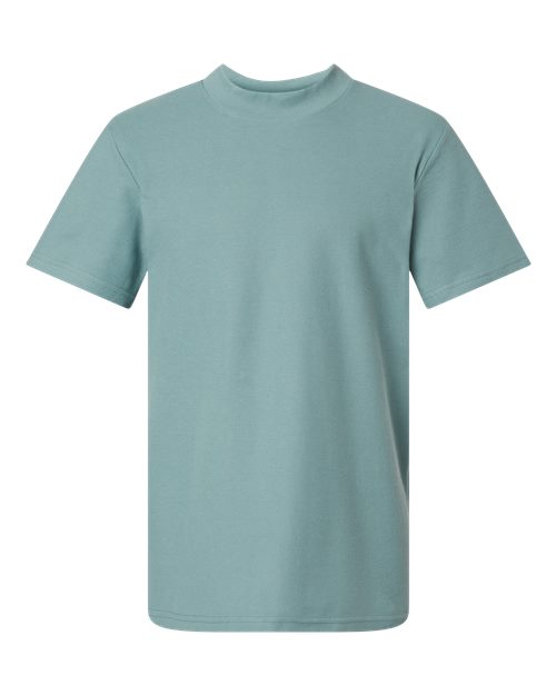 Load image into Gallery viewer, American Apparel 1PQ Unisex Pique Mock Neck Tee - Arctic
