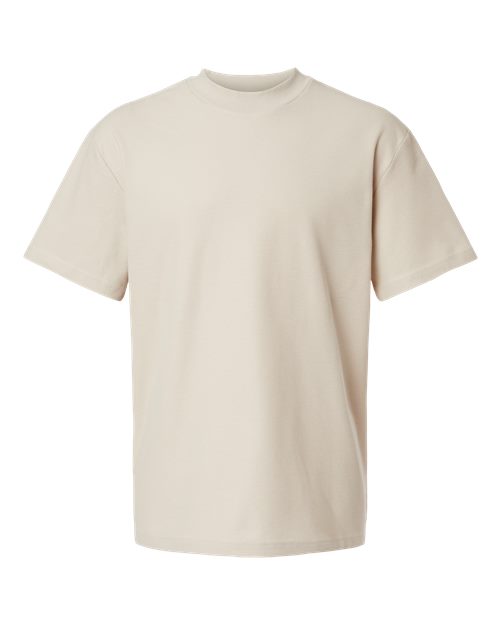 Load image into Gallery viewer, American Apparel 1PQ Unisex Pique Mock Neck Tee - Bone
