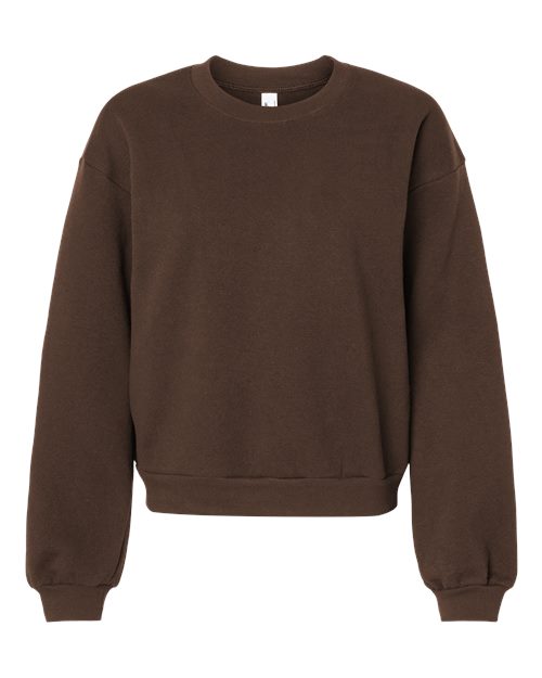 Load image into Gallery viewer, American Apparel RF494 Women's ReFlex Fleece Crewneck Sweatshirt - Brown
