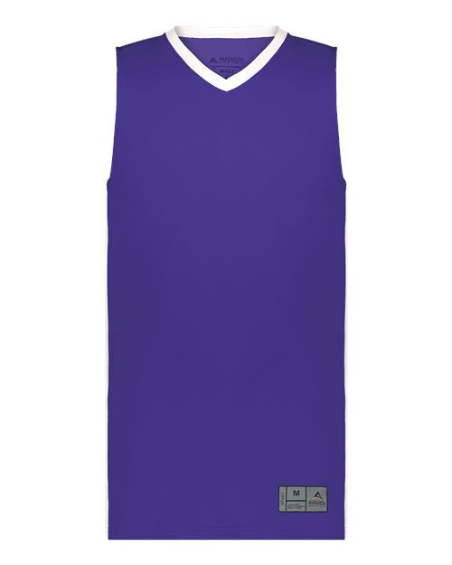 Load image into Gallery viewer, Augusta Sportswear 6886 Men's Match-Up Basketball Jersey - Purple/ White
