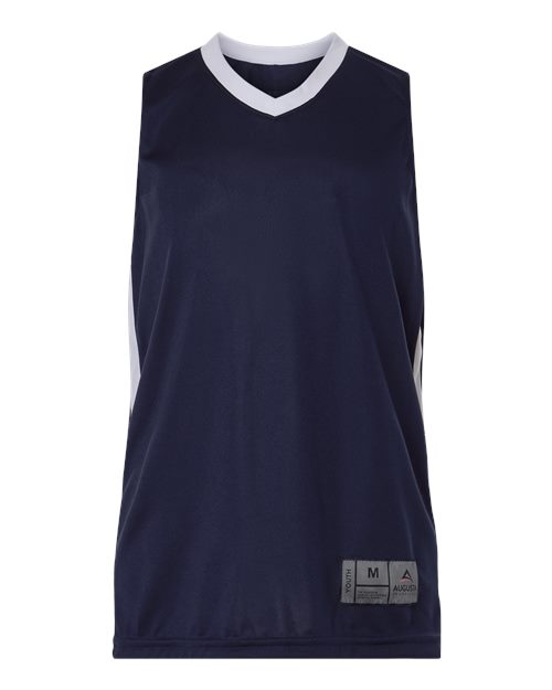 Load image into Gallery viewer, Augusta Sportswear 6887 Youth Match-Up Basketball Jersey - Navy/ White

