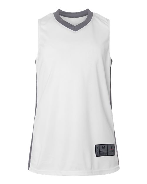 Load image into Gallery viewer, Augusta Sportswear 6887 Youth Match-Up Basketball Jersey - White/ Graphite
