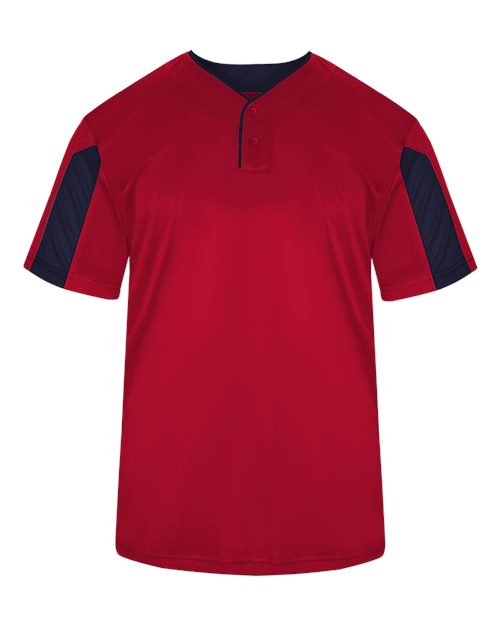 Load image into Gallery viewer, Alleson Athletic 7976 Men's Striker Placket - Red/ Navy
