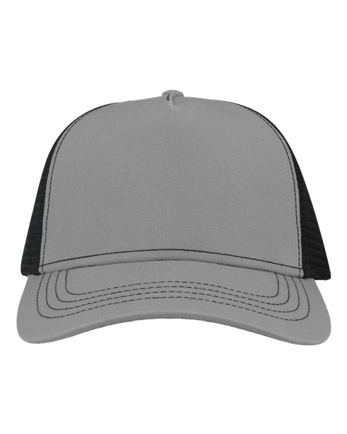 Load image into Gallery viewer, Atlantis Headwear RAPPER Sustainable Canvas Cap - Grey/ Black
