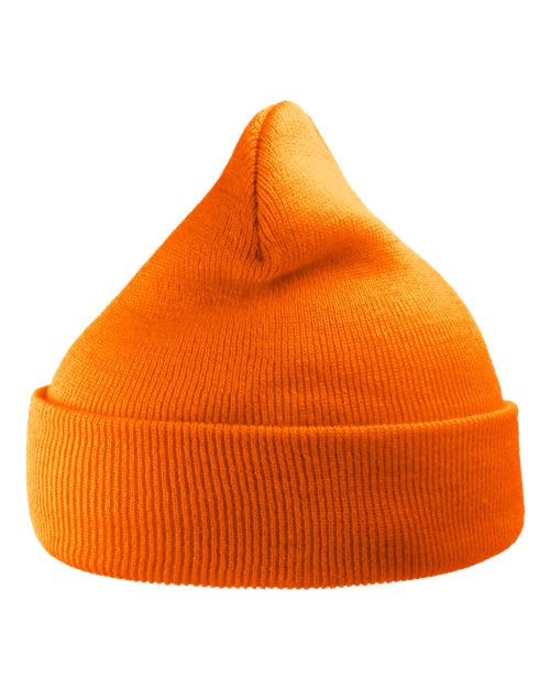 Load image into Gallery viewer, Atlantis Headwear WIND Sustainable 12" Knit Beanie - Orange Fluorescent
