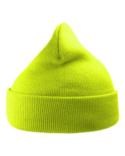 Load image into Gallery viewer, Atlantis Headwear WIND Sustainable 12" Knit Beanie - Yellow Fluorescent
