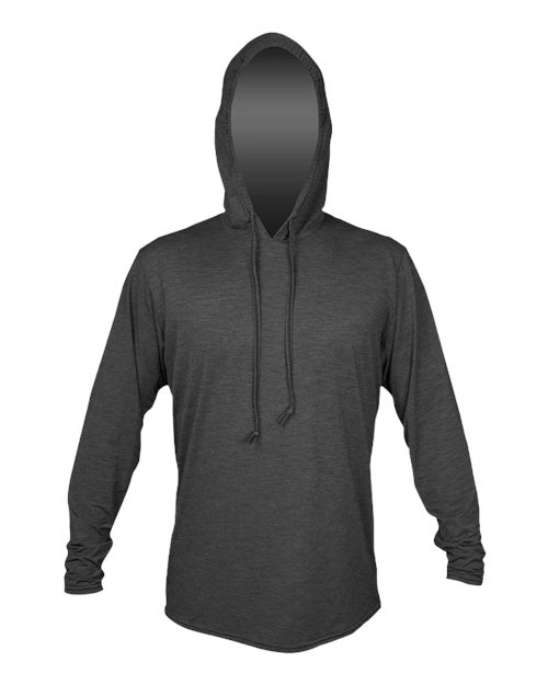 ANETIK MVLPRH8 Men's Low Pro Tech Hooded Long Sleeve T-Shirt - Charcoal Heathered