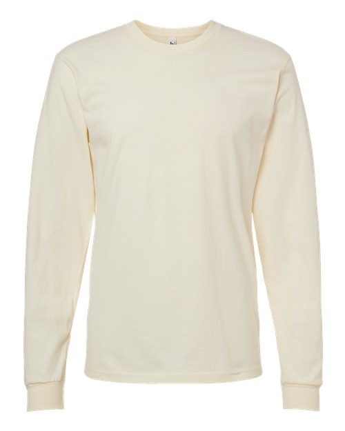 American Apparel 2007 Unisex Fine Jersey Long Sleeve Tee - Cream