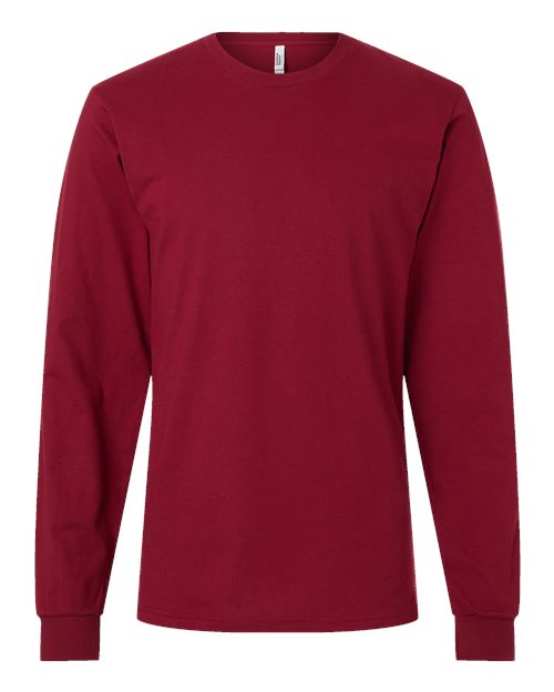 Load image into Gallery viewer, American Apparel 2007 Unisex Fine Jersey Long Sleeve Tee - Cranberry
