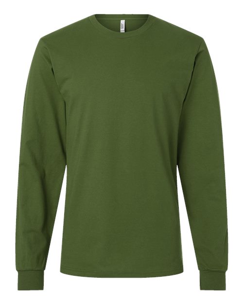 Load image into Gallery viewer, American Apparel 2007 Unisex Fine Jersey Long Sleeve Tee - Olive
