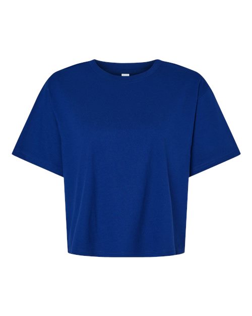 Load image into Gallery viewer, American Apparel 102 Women's Fine Jersey Mid-Length Boxy Tee - Lapis
